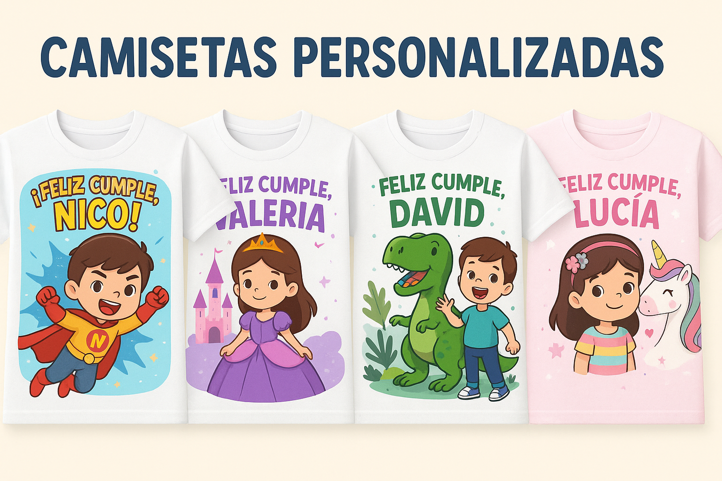 Playeras infantiles para cumpleaños