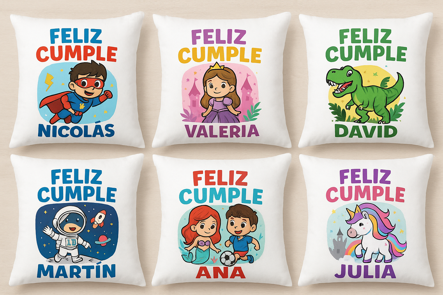 Cojines Personalizados para fiestas 40cm x 40cm