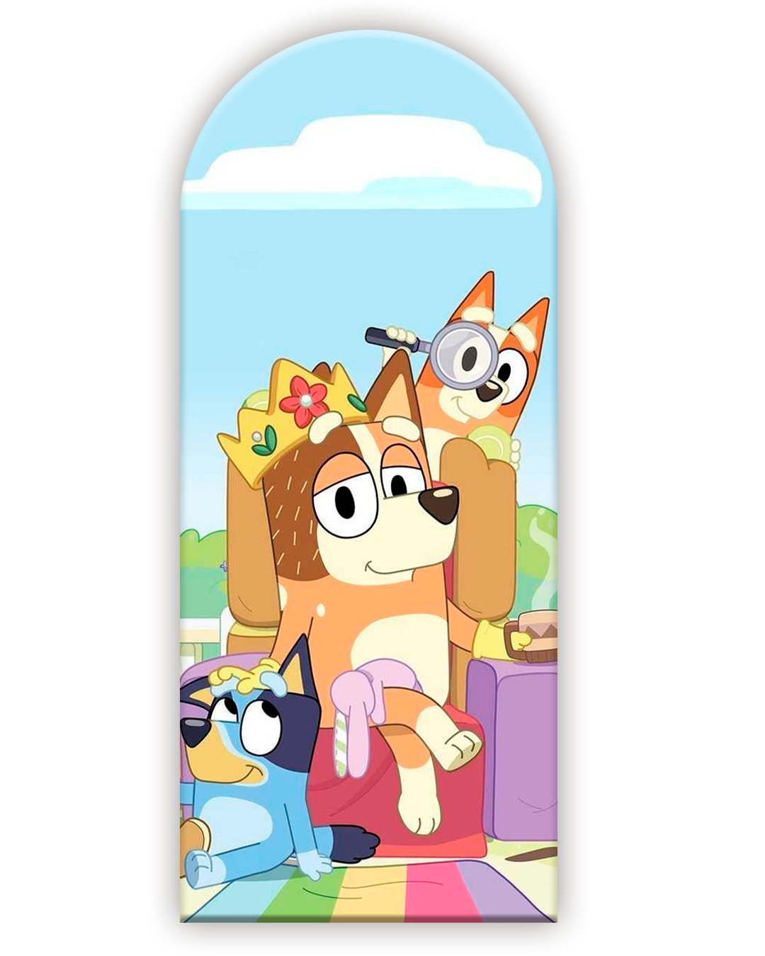 Bluey 9 Funda para mampara de punta redonda