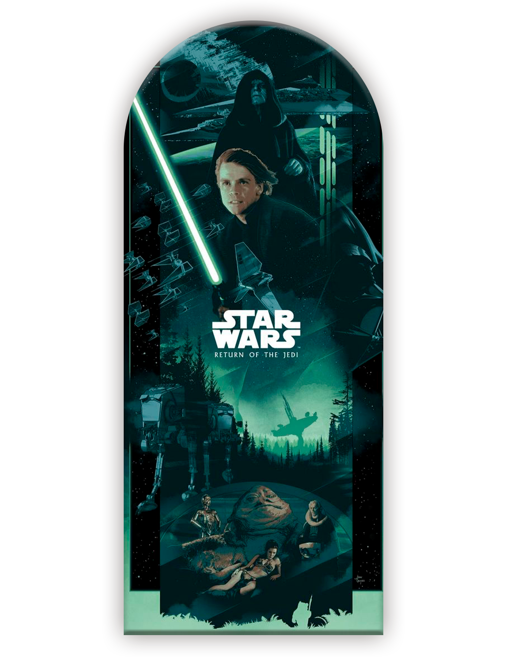 Star Wars 24 Funda para mampara de punta redonda