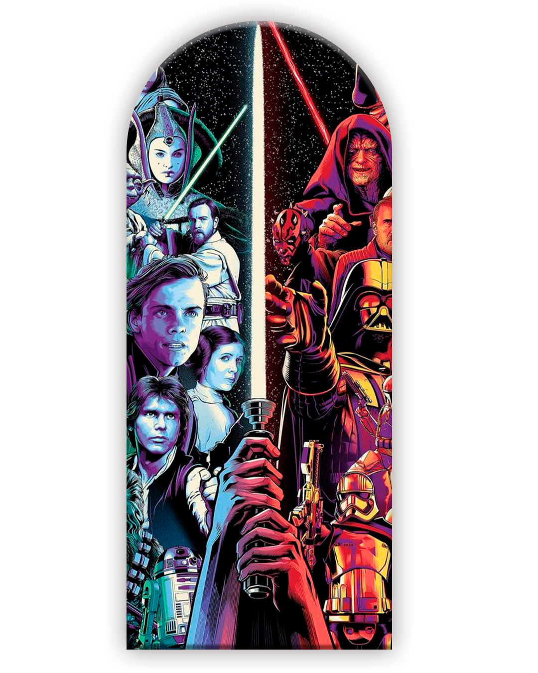 Star Wars 30 Funda para mampara de punta redonda